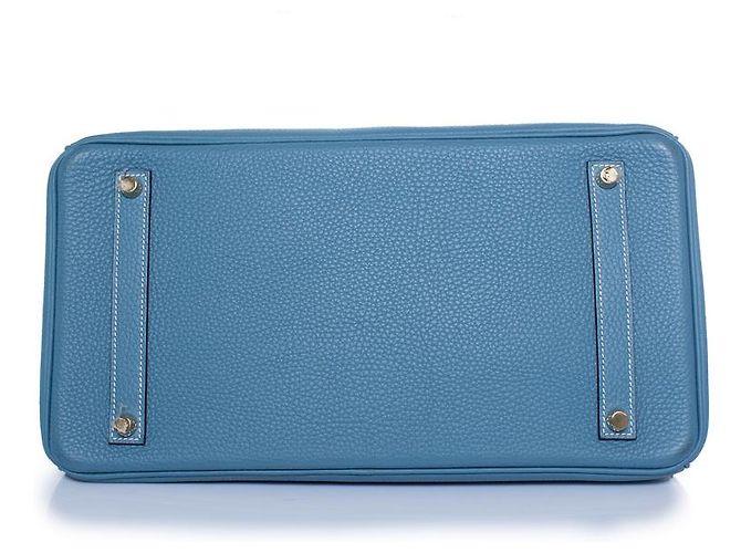 Hermès Hermes, Birkin 35 Tasche Blue jean aus Togo-Leder Blau - Ansicht 3