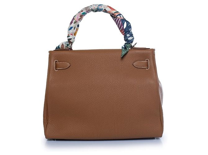 Hermès, borsa Kelly 28 retourné gold Marrone D'oro - vista 2