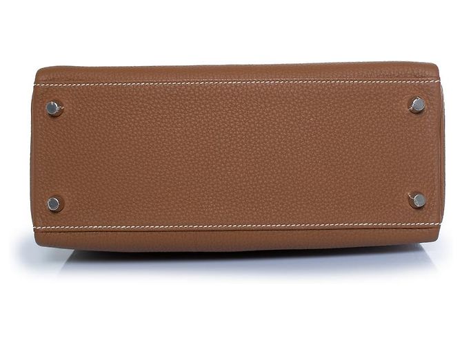 Hermès, borsa Kelly 28 retourné gold Marrone D'oro - vista 3