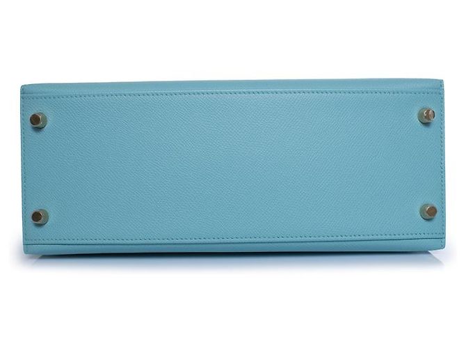 Hermès Hermes, sac kelly II sellier 28 epsom bleu atoll Blu D'oro - vista 5