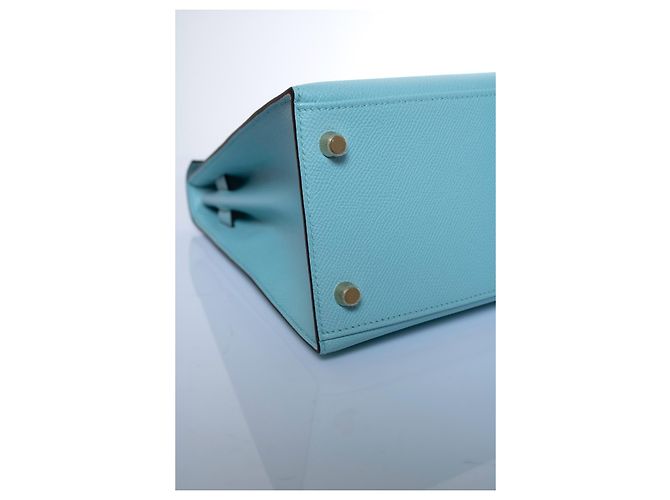 Hermès Hermes, sac kelly II sellier 28 epsom bleu atoll Blu D'oro - vista 9