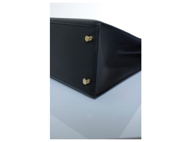 Hermès Hermes, sac Kelly II sellier 28 epsom 89 black Nero D'oro - vista 5