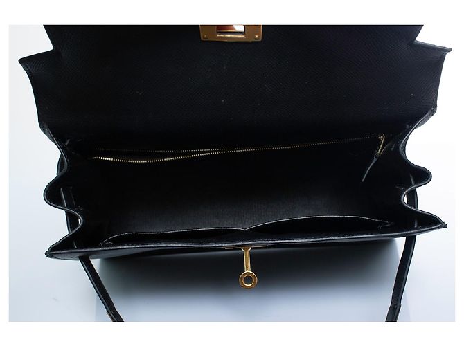 Hermès Hermes, sac Kelly II sellier 28 epsom 89 black Nero D'oro - vista 8
