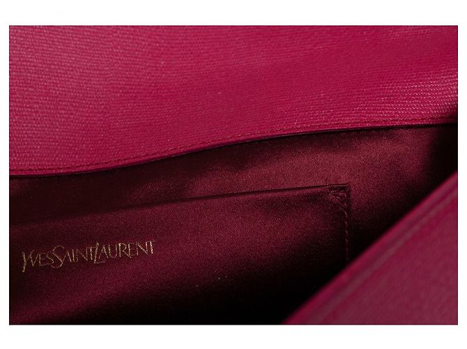 Saint Laurent, pochette Chyc in rosa fucsia - vista 6