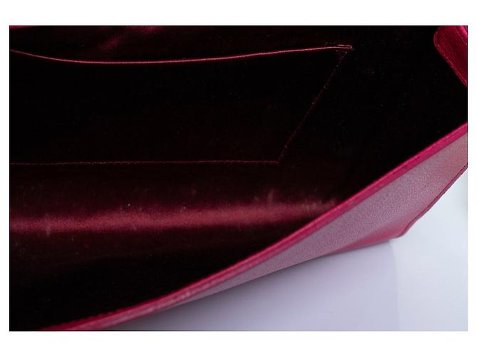 Saint Laurent, pochette Chyc in rosa fucsia - vista 7
