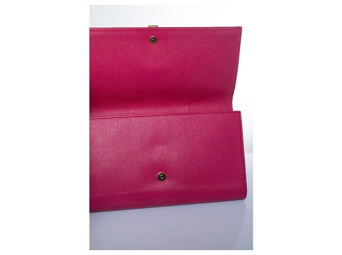 Saint Laurent, pochette Chyc in rosa fucsia - vista 8