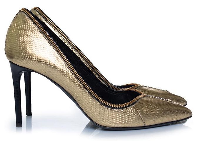 Tom Ford, Python-Absatzschuhe mit goldenem Metallreißverschluss - Ansicht 4