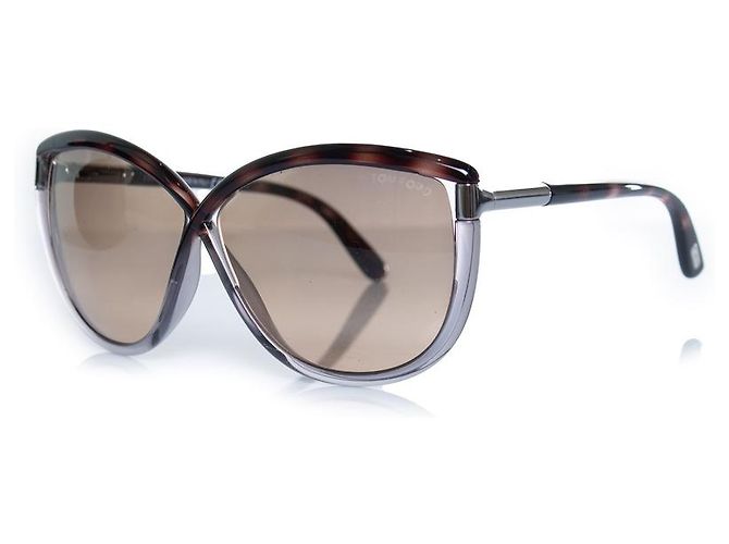 Tom Ford, occhiali da sole Abbey in grigio e marrone - vista 2