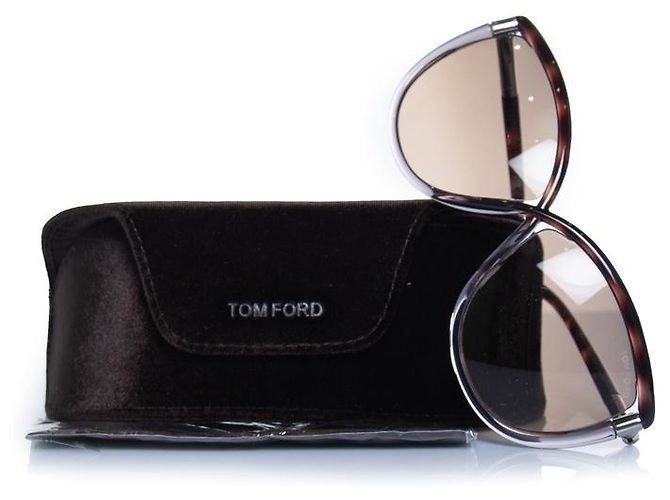 Tom Ford, occhiali da sole Abbey in grigio e marrone - vista 3