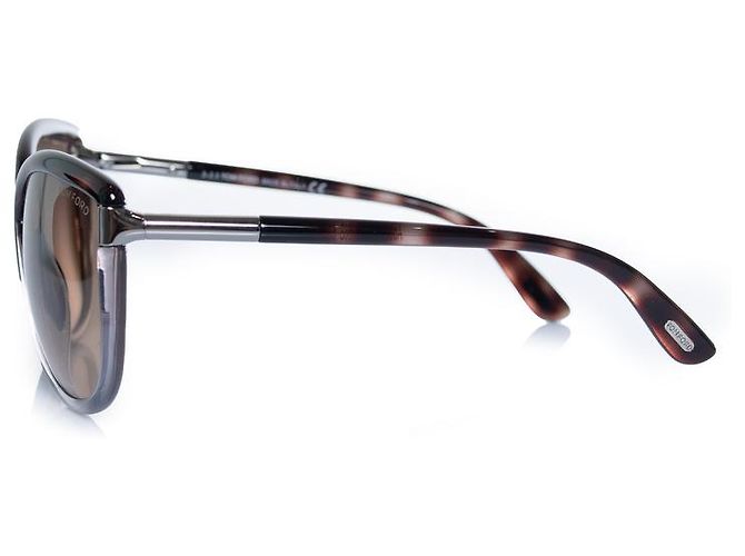 Tom Ford, occhiali da sole Abbey in grigio e marrone - vista 6
