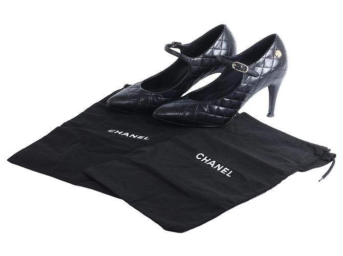Timeless Décolleté Chanel Coco Mark Matelassé 36.5C G30981 Nero - vista 3