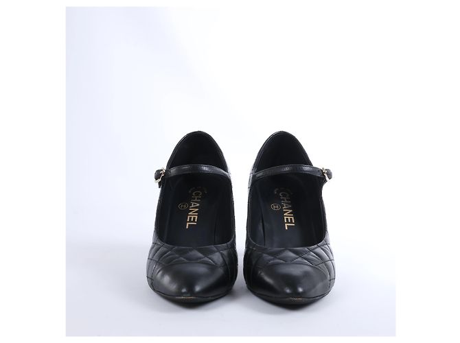 Timeless Décolleté Chanel Coco Mark Matelassé 36.5C G30981 Nero - vista 4