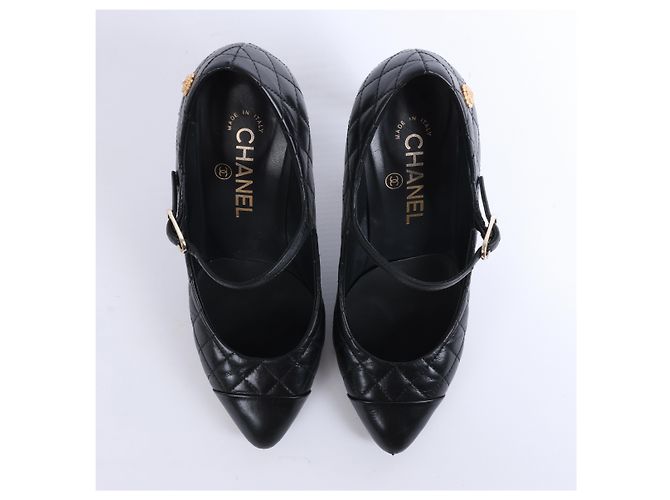 Timeless Décolleté Chanel Coco Mark Matelassé 36.5C G30981 Nero - vista 6
