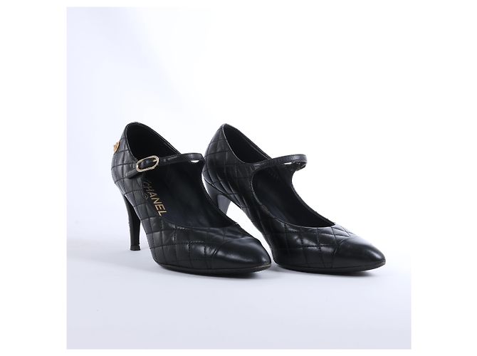 Timeless Décolleté Chanel Coco Mark Matelassé 36.5C G30981 Nero - vista 8