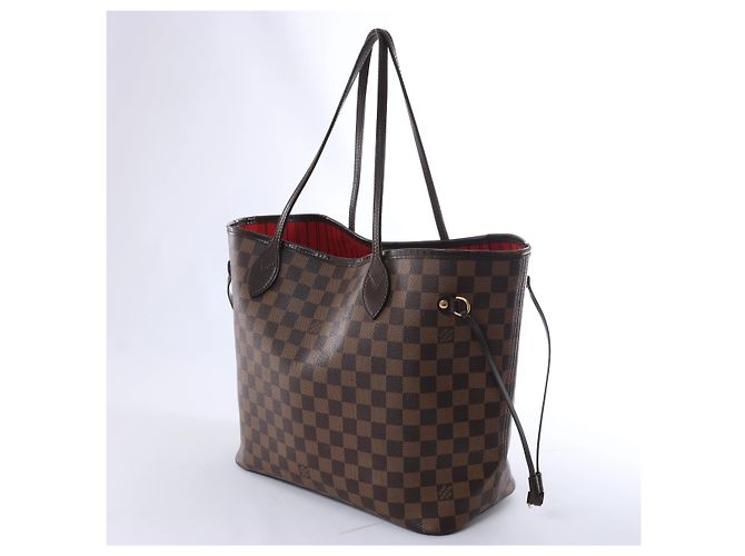 Borsa a tracolla Louis Vuitton Neverfull MM Damier Ebene Marrone N51105 Rosso - vista 2