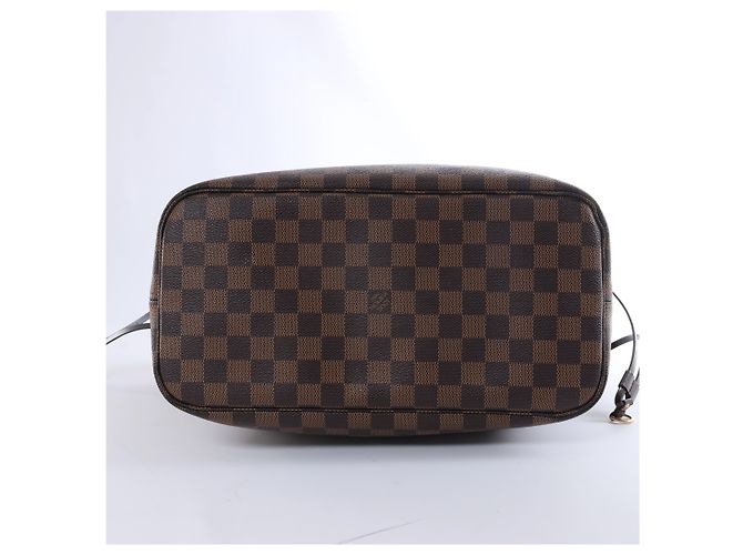 Borsa a tracolla Louis Vuitton Neverfull MM Damier Ebene Marrone N51105 Rosso - vista 8