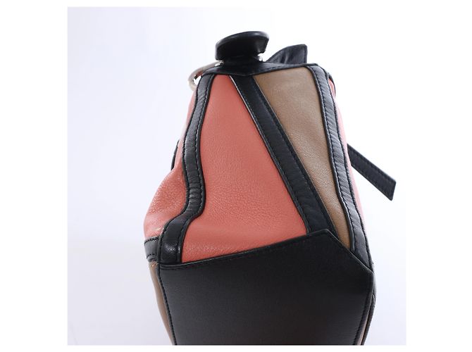 Bolso Loewe Puzzle Small de piel, bolso de mano 2 formas en negro x rosa - vista 11