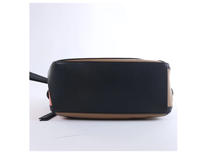 Bolso Loewe Puzzle Small de piel, bolso de mano 2 formas en negro x rosa - vista 9