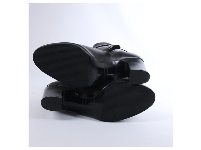 Botines Hermès Juez de piel negra EU 38 Negro - vista 12