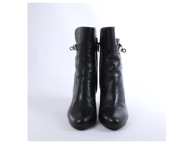 Botines Hermès Juez de piel negra EU 38 Negro - vista 3
