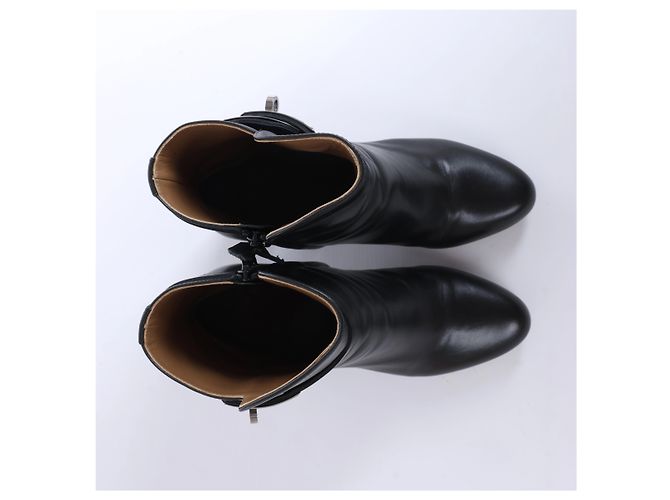 Botines Hermès Juez de piel negra EU 38 Negro - vista 5