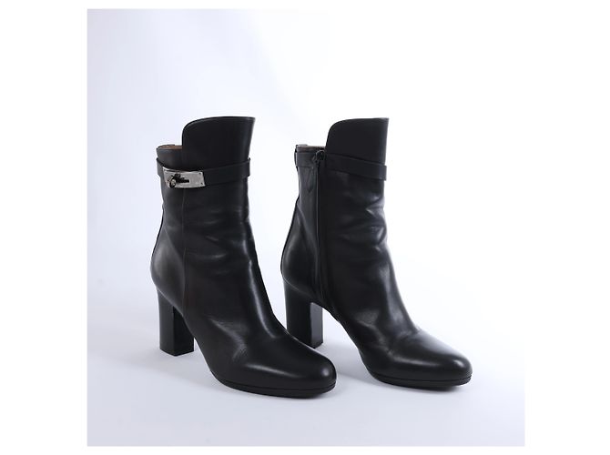 Botines Hermès Juez de piel negra EU 38 Negro - vista 6