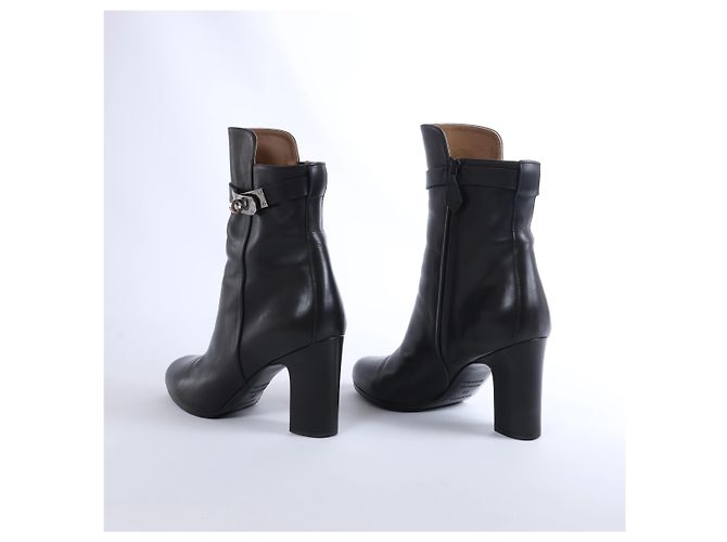 Botines Hermès Juez de piel negra EU 38 Negro - vista 9