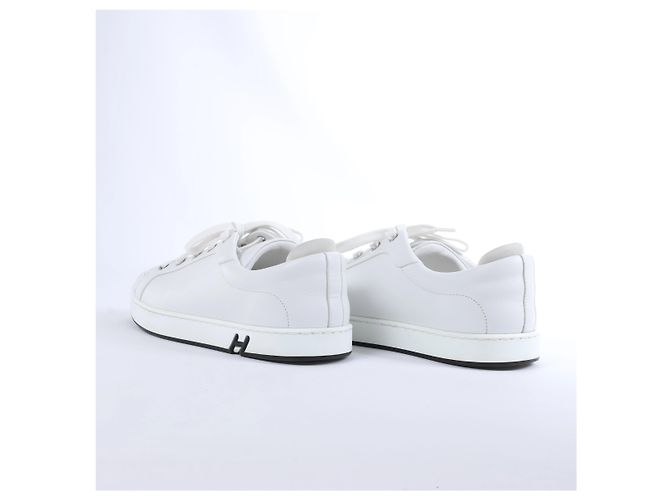Sneakers Hermès in pelle di capretto bianca 38 251075Z - vista 11