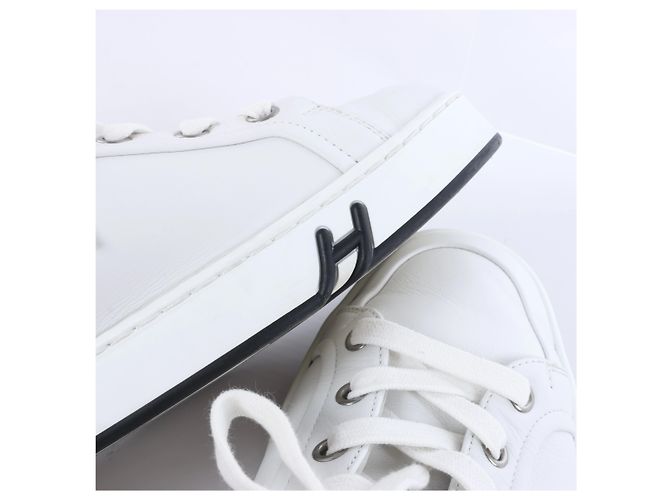 Sneakers Hermès in pelle di capretto bianca 38 251075Z - vista 14