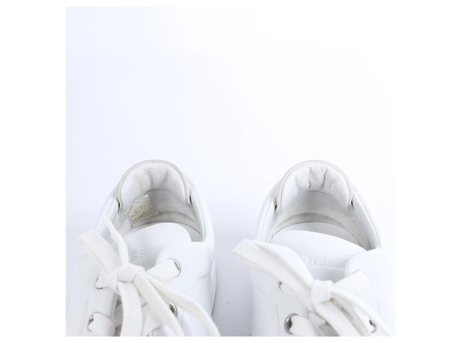 Sneakers Hermès in pelle di capretto bianca 38 251075Z - vista 7