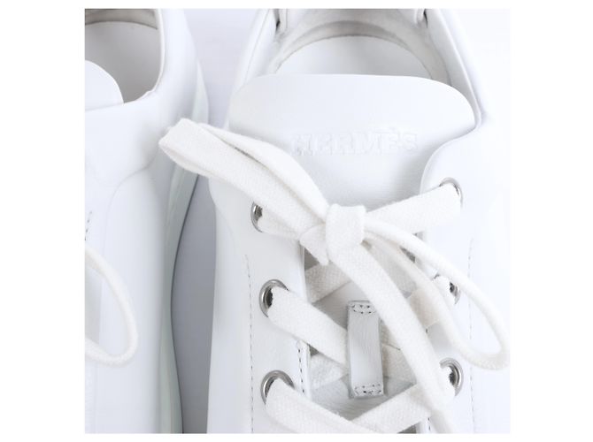 Sneakers Hermès in pelle di capretto bianca 38 251075Z - vista 8