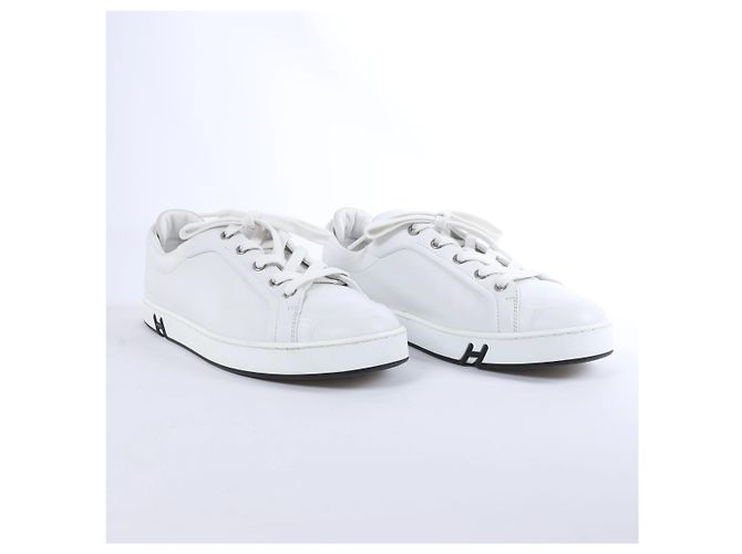 Sneakers Hermès in pelle di capretto bianca 38 251075Z - vista 9