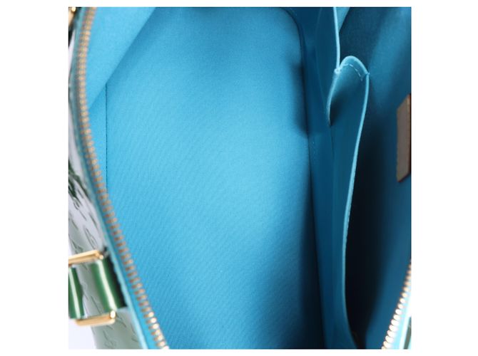 Borsa Louis Vuitton Vernis Alma GM Green M93628 Blu - vista 11