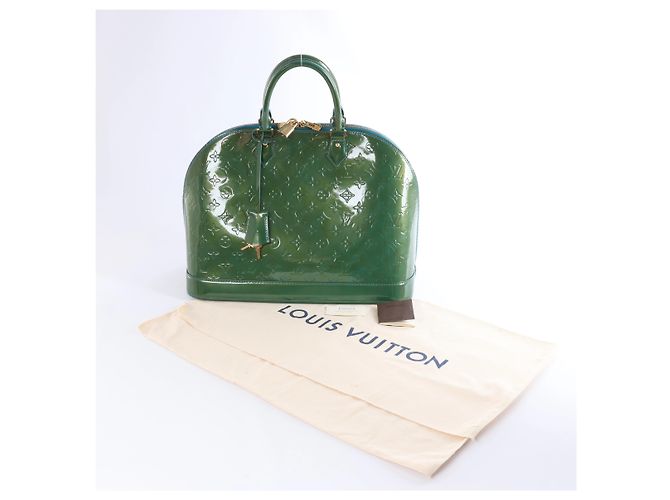 Borsa Louis Vuitton Vernis Alma GM Green M93628 Blu - vista 13