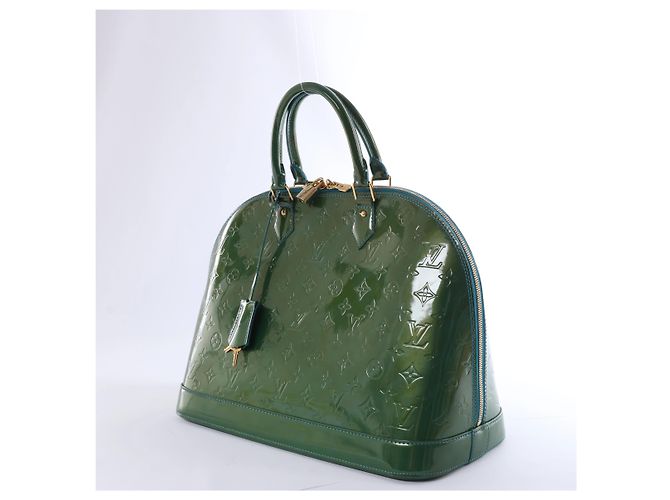 Borsa Louis Vuitton Vernis Alma GM Green M93628 Blu - vista 2