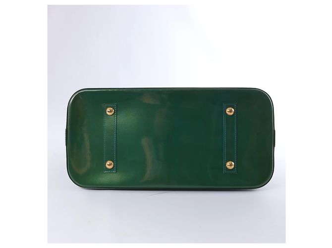 Borsa Louis Vuitton Vernis Alma GM Green M93628 Blu - vista 7