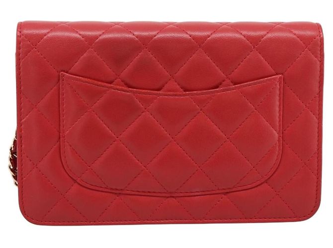 Chanel Wallet on Chain Quilted Lambskin Small Rosso - vista 2