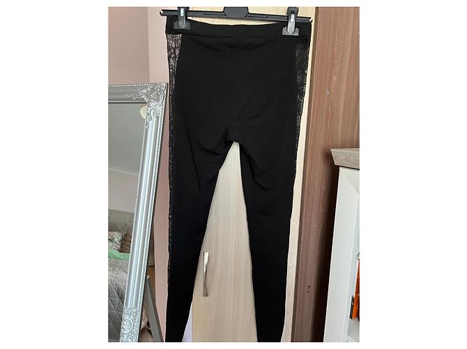 Versus Versace Leggings aus Baumwolle mit schwarzem Spitzenpanel - Ansicht 2