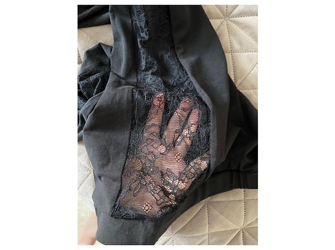 Versus Versace Leggings aus Baumwolle mit schwarzem Spitzenpanel - Ansicht 3