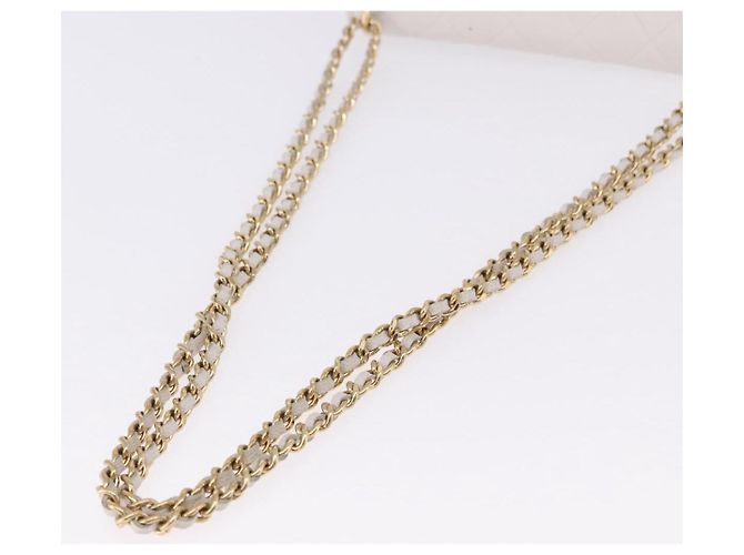 Chanel Pocket Twins Wallet on Chain Quilted Caviar Bianco - vista 6