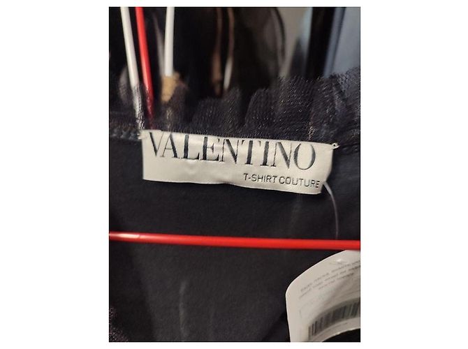 Canotta Valentino in pizzo nero e paillettes Taglia US 6 usata - vista 5