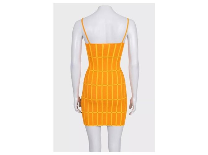 Jacquemus Maille Malha Orange Strick-Minikleid EU 36 NWOT gebraucht - Ansicht 3