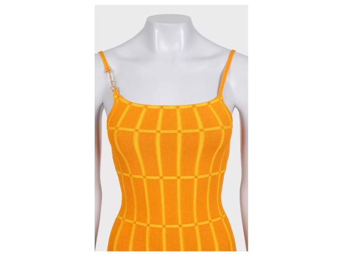 Jacquemus Maille Malha Orange Strick-Minikleid EU 36 NWOT gebraucht - Ansicht 4