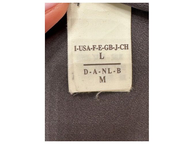 Vestido maxi Brunello Cucinelli de seda gris, espalda abierta, Sz.M, de segunda mano - vista 5