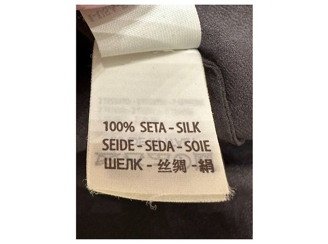 Vestido maxi Brunello Cucinelli de seda gris, espalda abierta, Sz.M, de segunda mano - vista 7