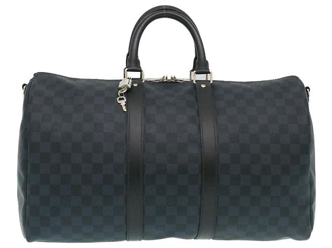Louis Vuitton Keepall Bandouliere Damier Graphite 45 Blu - vista 3
