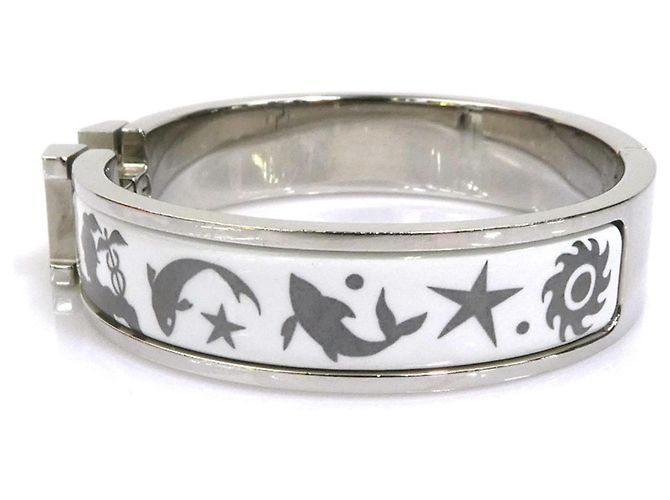 Hermès Bracciale Rigido Hermes HERMES Argento Bianco - vista 4