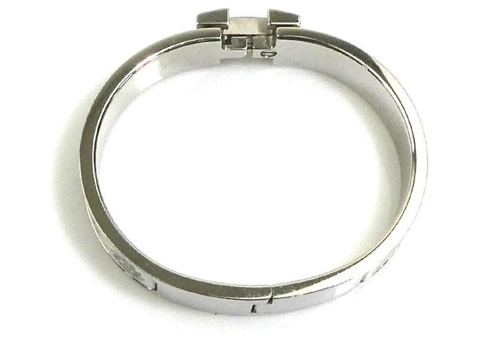 Hermès Bracciale Rigido Hermes HERMES Argento Bianco - vista 5