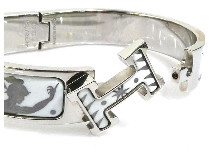 Hermès Bracciale Rigido Hermes HERMES Argento Bianco - vista 6