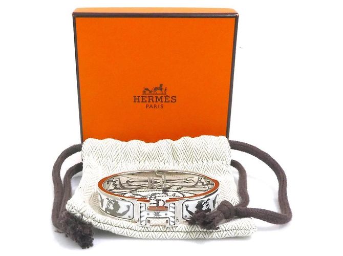 Hermès Bracciale Rigido Hermes HERMES Argento Bianco - vista 9